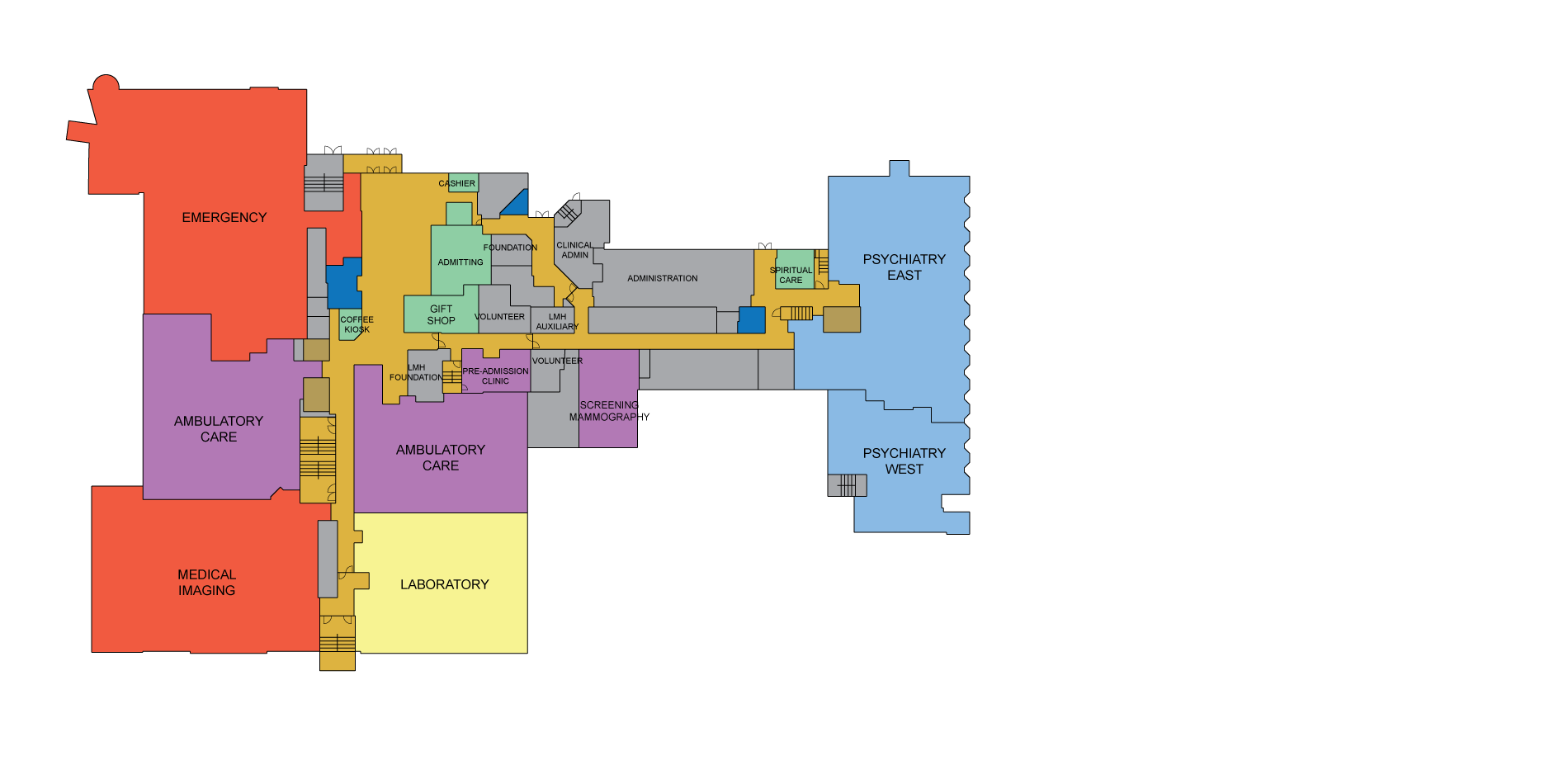 Langley Memorial Hospital Interactive Map   Main Lv1 